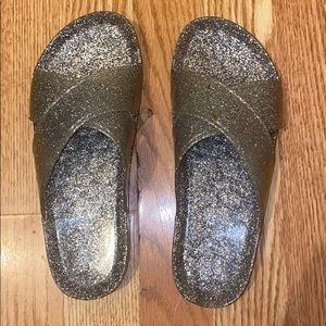 J.Crew Sliver Glitter Jellies !!